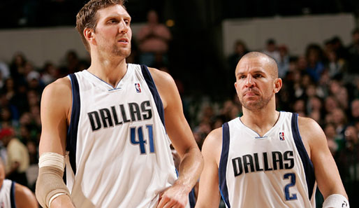 Dirk Nowitzki (l.) und Jason Kidd waren dieses Jahr zusammen beim All-Star-Game in Dallas
