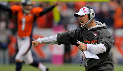 Denver-Broncos-Coach Josh McDaniels hat in seiner ersten Saison bislang viel Grund zur Freude