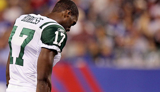 Plaxico Burress feiert im Trikot der New York Jets sein NFL-Comeback