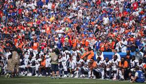 Die Denver Broncos waren bei den Buffalo Bills zu Gast. Auch hier war ein Großteil des Teams auf dem Knie zu sehen