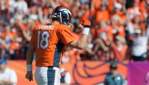 Platz 4 - 2012: Die Broncos verpflichten Quarterback Peyton Manning von den Colts (5 Jahre, 96 Millionen Dollar). Indy wählte im Draft Luck - der Sheriff spielte in Denver nochmal groß auf. Brach diverse Rekorde, verabschiedete sich mit dem Titel.