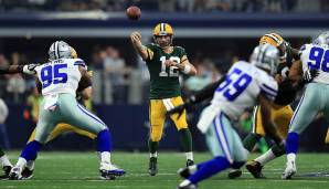 8. Aaron Rodgers, Packers: Passer Rating: 84,5 (Rang 18) - Completion Rate: 36,4% (Rang 7) - Prozentanteil der Deep-Passing-Yards: 17,7% (Rang 12) - Touchdown-Rate: 13,6% (Rang 7) - TOTAL SCORE: 44.