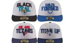 AFC SOUTH: Jacksonville Jaguars, Indianapolis Colts, Houston Texans, Tennessee Titans.