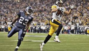 Längstes Down und Distanz (erfolgreich): In Super Bowl XL überwanden Ben Roehtlisberger und Hines Ward einen 3rd and 28 für die Pittsburgh Steelers gegen die Seattle Seahawks.