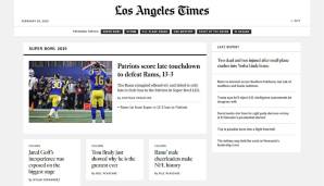 LA Times - In L.A. hingegen nimmt man die Pleite hingegen fast schon gelassen zur Erkenntnis. "Die Patriots besiegen die Rams dank einem späten Touchdown". In einer Kolumne wird "Goffs mangelnde Erfahrung" angeprangert.