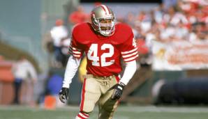 42: Ronnie Lott (1981-1994): San Francisco 49ers, Los Angeles Raiders, New York Jets. Auch stark: Johnny Robinson, Darren Sharper.