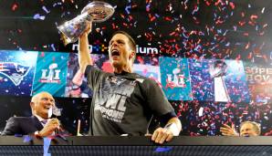 Meiste Super-Bowl-Siege als Spieler: Tom Brady - 6. Auch Brady kommt insgesamt auf 9 Super-Bowl-Teilnahmen mit den Patriots, ebenfalls ein Rekord.