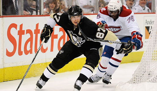 Sidney Crosby steuerte zwei Assists zum Sieg der Penguins bei