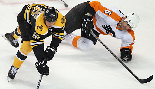 Im NHL-Spiel der Boston Bruins gegen die Philadelphia Flyers gab es zwölf Tore