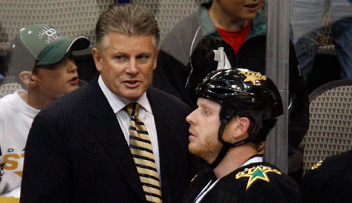 Coach Marc Crawford (l.) war zwei Jahre lang bei den Dallas Stars in der NHL tätig