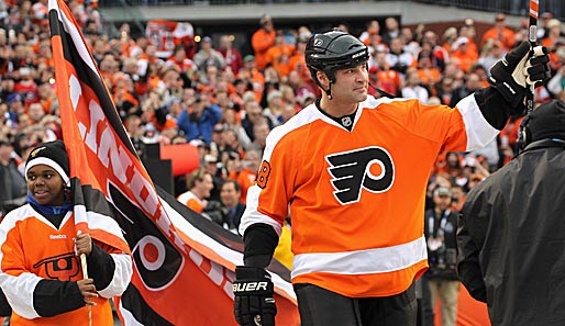 Center Eric Lindros stand zwischen 1992 und 2000 bei den Philadelphia Flyers unter Vertrag