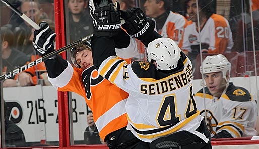 Dennis Seidenberg und seine Bruins setzten sich nach großem Kampf in Philadelphia durch