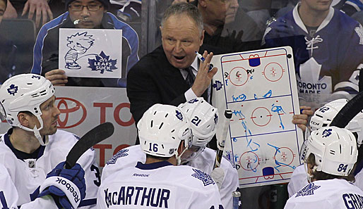 Leafs-Coach Randy Carlyle wurde im Duell mit den Devils zum "Joker"