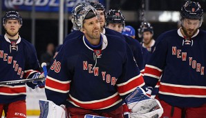 Henrik Lundqvist (M.) und die New York Rangers konnten einen Sieg feiern
