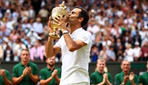 Roger Federer gewann achtmal den Titel in Wimbledon.