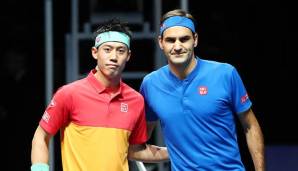 Kei Nishikori und Rodger Federer trafen schon aufeinander.