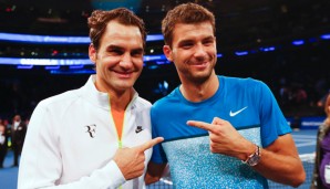 Roger Federer und Vorbild Grigor Dimitrov?