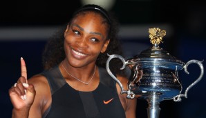 Die Fingerhaltung von Serena Williams sagt alles: Bei 23 soll noch nicht Schluss sein