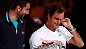 "Es ist unglaublich, dass dieses Märchen nach meinem letzten Jahr weitergeht." - Ein sichtlich gerührter Roger Federer nach seinem 20. Grand-Slam-Triumph.
