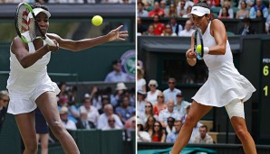 Venus Williams (l.) bekommt es im Wimbledon-Finale mit Garbine Muguruza zu tun