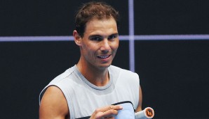 Rafael Nadal bei den Vorbereitungen zu den Australian Open 2017
