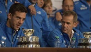Juan Martin del Potro und Davis-Cup-Chef Daniel Orsanic