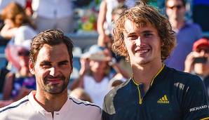 Roger Federer und Alexander Zverev in Montréal