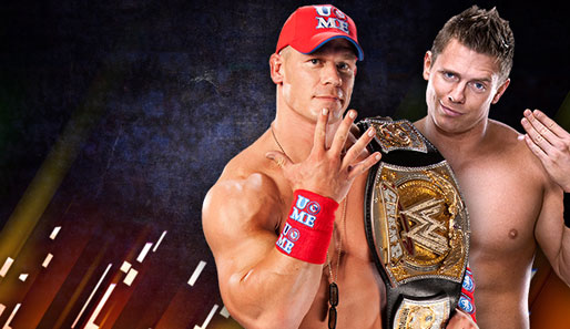 John Cena (l.) und The Miz treffen bei WWE Over the Limit in einem "I Quit" Match aufeinander