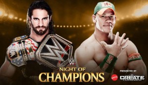 Seth Rollins (l.) will seinen Titel gegen John Cena verteidigen
