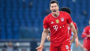 Robert Lewandowski will mit seinen Bayern das Viertelfinale gegen Lazio klar machen.