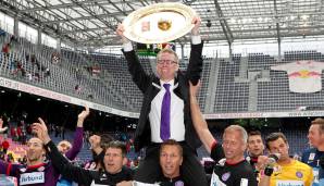 Peter Stöger (Trainer): War zwar nur eine Saison als Trainer in Wien, sein Denkmal ist ihm dank dem letzten Meistertitel, den nicht Salzburg holte, aber sicher. Nach Trainer-Stationen in Köln und Dortmund, soll er die Austria nun als Vorstand aufbauen.