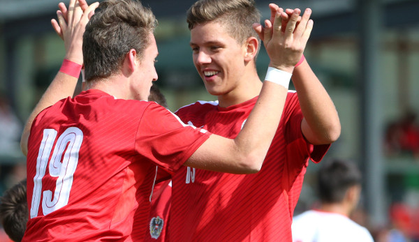 Martin Moormann steuert einen Treffer zum Sieg der ÖFB-U17 gegen Litauen bei
