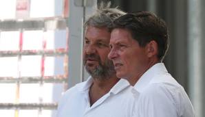 LASK-Berater Jürgen Werner mit Trainer Oliver Glasner.