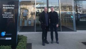 Ralf Muhr auf Besuch bei "Football Partnership & Pathways Manager" Fergal Harkim von Manchester City