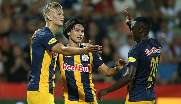 Haland, Minamino und Patson Daka feiern Salzburgs Cup-Sieg