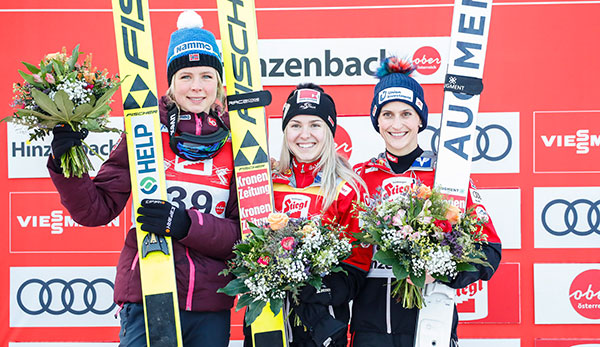 Chiara Hölzl baut mit dem Sieg in Hinzenbach ihre Weltcup-Führung aus.