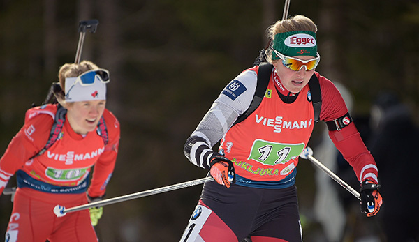 Österreich in der Besetzung Lisa Hauser, Katharina Innerhofer, Felix Leitner und Dominik Landertinger landete in der Mixed Staffel auf Rang acht.