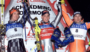 23.01.2001: Benjamin Raich gewinnt vor Hans Petter Buraas und Mitja Kunc