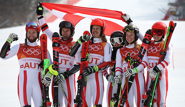 Österreichs Alpin-Team holte Silber
