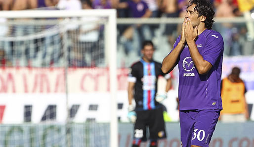 Luca Toni wurde nach seinem ersten Treffer für die Fiorentina seit 2007 ganz anders