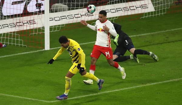 Jadon Sancho bejubelt seinen Treffer gegen Leipzig.