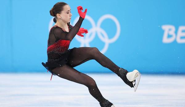Kamila Walijewa stürzte und verpasste so eine Medaille.