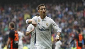 Platz 1 - CRISTIANO RONALDO (damaliger Verein: Real Madrid): 94 Gesamtstärke bei FIFA 17