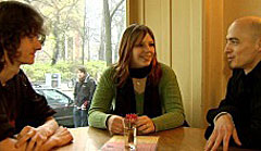 Tobi, Nina und Jens (von links): Die drei Akteure aus Bubble Universe