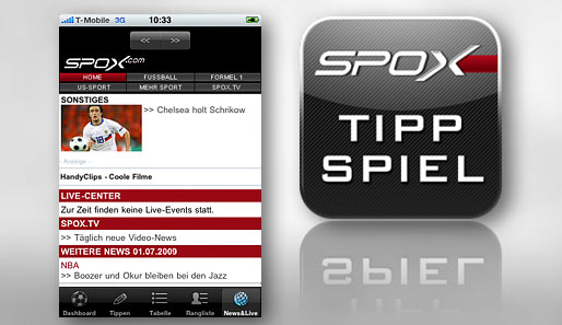 Das SPOX-Bundesliga-Tippspiel: Jetzt auch für iPhone/iPod touch im iTunes AppStore auf Dein Handy laden