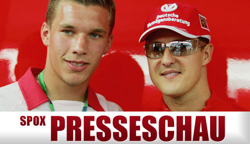 Befreundet: Michael Schumacher (rechts) und Lukas Podolski