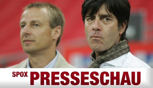 Joachim Löw (r.) ist besser als Jürgen Klinsmann: sagt der "Tagesspiegel"