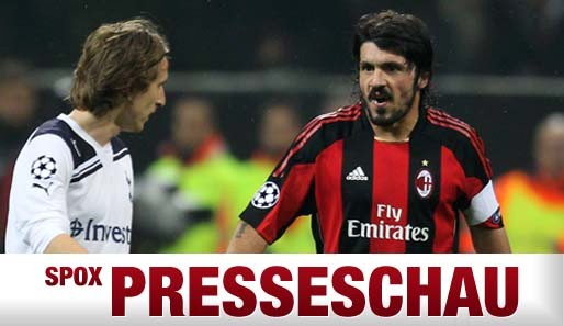 Schon während des Spiels gegen Tottenham legte sich Milans Gattuso mit seinen Gegenspielern an