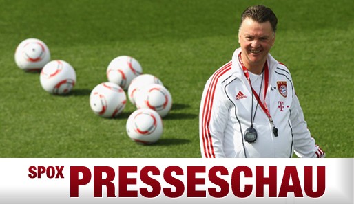 Bayern-Trainer Louis van Gaal macht nach seiner Entlassung einen entspannten Eindruck
