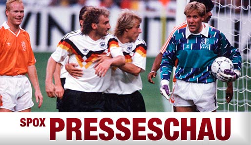 Große Emotionen: Hans van Breukelen (r.) schämt sich heute für seine Ausraster gegen Deutschland